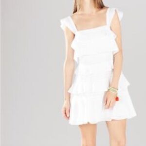 BCBGMaxAzria White Layered Dress